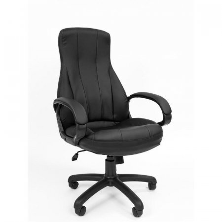 Кресло для руководителя РК 190 черное (экокожа, пластик)