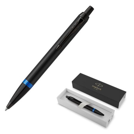 Ручка шариковая Parker IM Professionals Marine Blue BT цвет чернил синий  цвет корпуса черный (артикул производителя 2172941)
