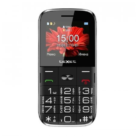 Мобильный телефон teXet TM-227B черный