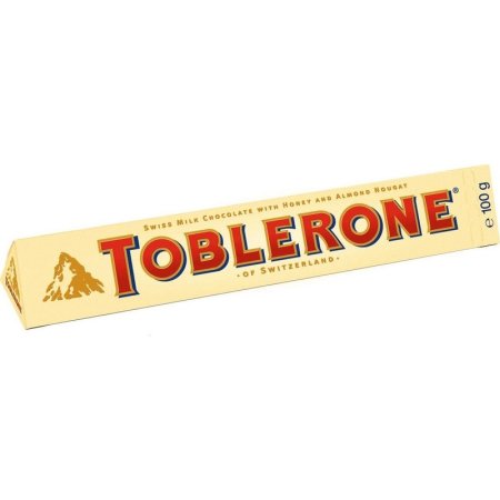 Шоколад Toblerone швейцарский молочный с медово-миндальной нугой 100 г