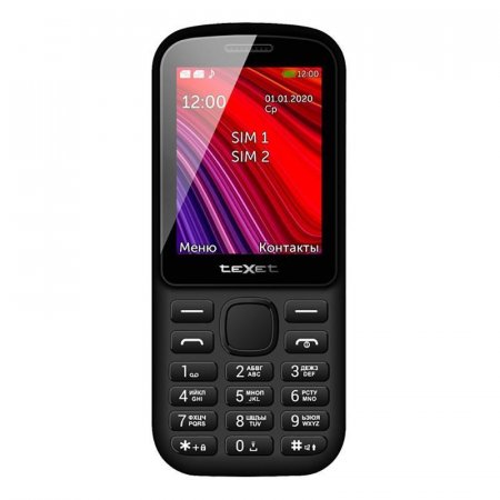 Мобильный телефон Texet TM-208 черный/красный
