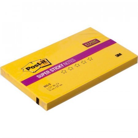 Стикеры Post-it 76x127 мм желтые неоновые 90 листов