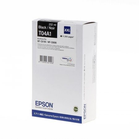 Картридж струйный Epson C13T04A140 черный повышенной емкости оригинальный для WF-C8190/8690