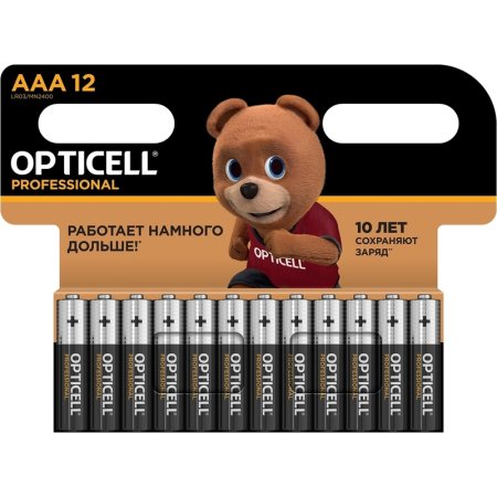 Батарейка AAA мизинчиковая Opticell Professional (12 штук в упаковке)