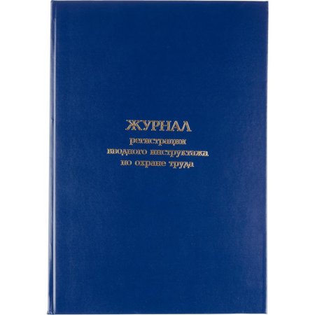 Журнал регистрации вводного инструктажа по охране труда (96 листов,  сшивка, обложка переплетный картон/бумвинил)