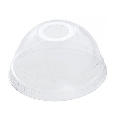 Крышка для стакана 95 мм пластиковая прозрачная купольная с отверстием  50 штук в упаковке