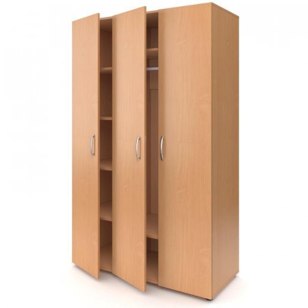 Шкаф для одежды МДО трехстворчатый комбинированный (бук, 1200х520х1950 мм)