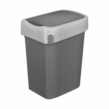 Контейнер для мусора Econova Smart Bin 10 л пластик серый  (19.8x24.5x34.5 см)