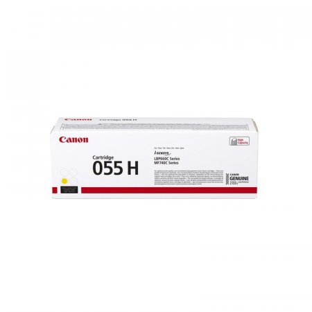 Картридж лазерный Canon 055 H Y 3017C002 желтый повышенной емкости оригинальный