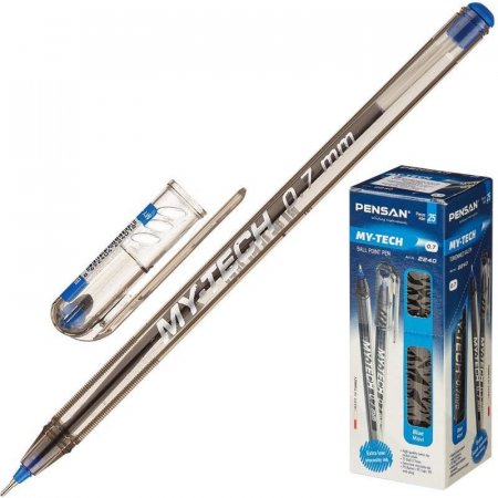 Ручка шариковая Pensan My Tech синяя (толщина линии 0.7 мм)