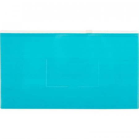 Папка-конверт на молнии Attache Color 150х264 мм бирюзовая 0.16 мм