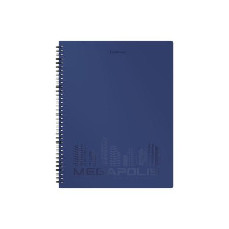 Папка файловая на 40 файлов ErichKrause Megapolis А4 10 мм синяя  (толщина обложки 0.6 мм)