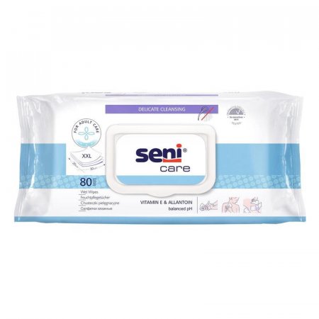 Влажные салфетки Seni Care 80 штук в упаковке