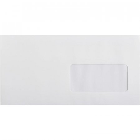 Конверт почтовый Ecopost Е65 (110x220 мм) белый удаляемая лента правое окно (1000 штук в упаковке)
