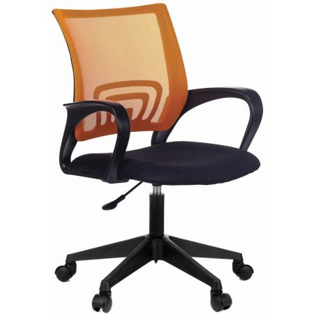 Кресло офисное Easy Chair 396 LT оранжевое/черное (сетка/ткань, пластик)