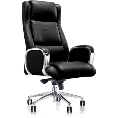 Кресло для руководителя Easy Chair 545 ML черное (натуральная кожа с компаньоном, металл)