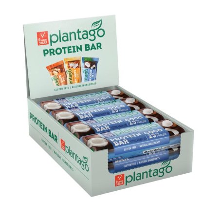 Батончик протеиновый Plantago Кокос (12 штук по 40 г)