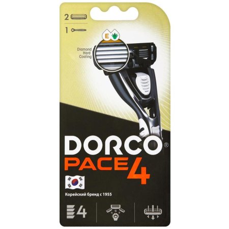 Бритва Dorco Pace4 с 2 сменными кассетами