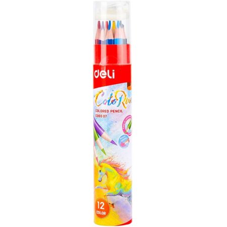 Карандаши цветные Deli ColoRun 12 цветов трехгранные (EC00307)