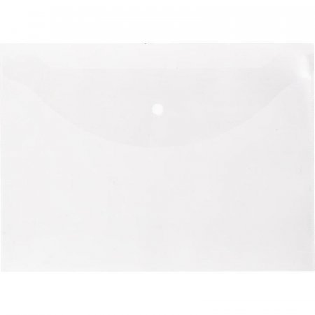 Папка-конверт на кнопке А4 прозрачная 0.1 мм (10 штук в упаковке)