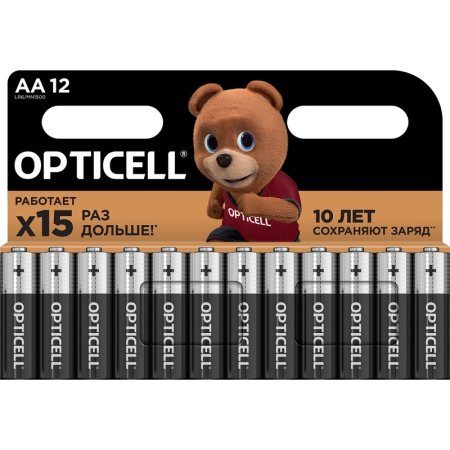 Батарейка AA пальчиковая Opticell Basic (12 штук в упаковке)