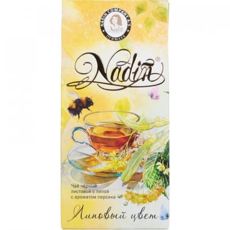 Чай подарочный Nadin Липовый цвет листовой черный 50 г