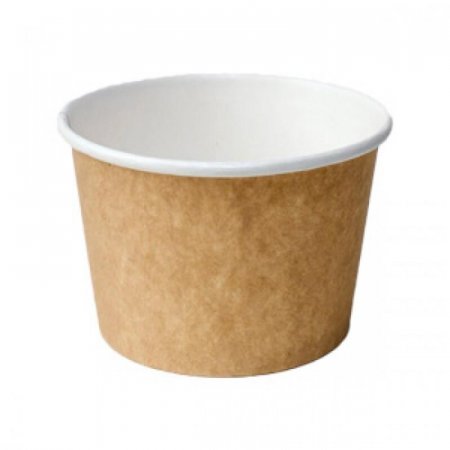 Контейнер бумажный Huhtamaki для супа 400 мл коричневый (25 штук в упаковке)