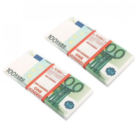 Деньги сувенирные Забавная Пачка конфетти 100 евро (2 пачки)