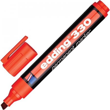Маркер перманентный Edding E-330/2 красный (толщина линии 1-5 мм)