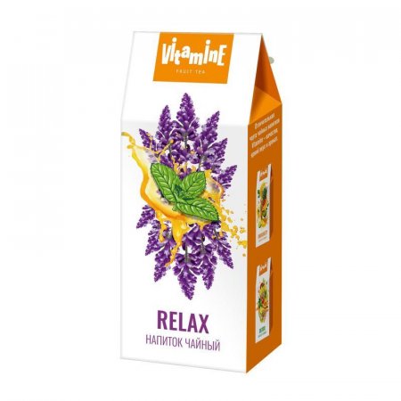 Чай подарочный Vitaminе Relax листовой черный травяной 50 г