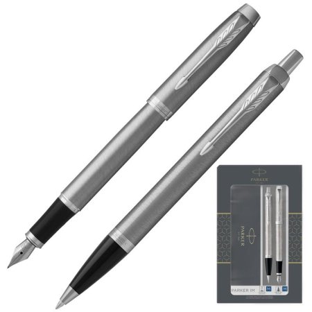 Набор ручек Parker IM Duo Stainless Steel CT (артикул производителя  2183058)