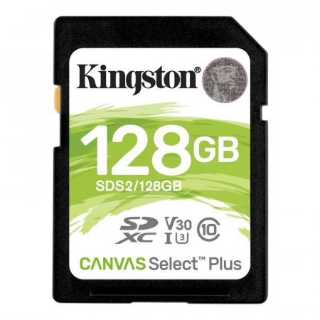 Карта памяти 128 Гб SDXC Kingston Canvas Select Plus UHS-I U3 V30 (SDS2/128Gb)