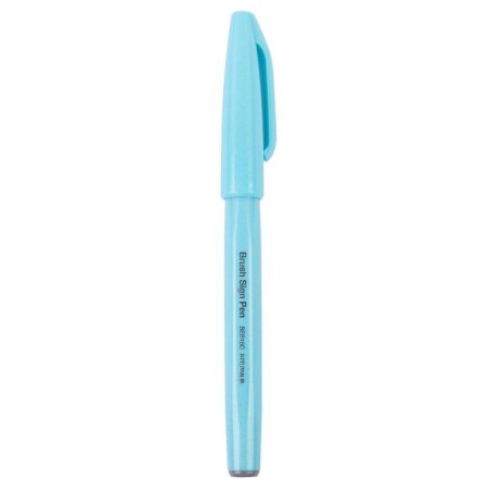 Фломастер-кисть Pentel Touch Brush Sign Pen 0.5 мм голубой