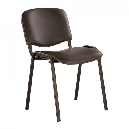 Стул офисный Easy Chair Изо V-4 черный (искусственная кожа, металл черный)