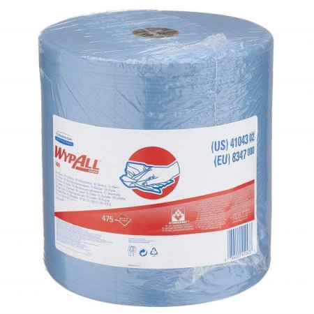 Материал протирочный нетканый Kimberly-Clark WypAll X80 W1 голубой (475  листов в упаковке) (артикул производителя 8347)