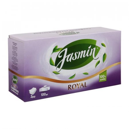 Салфетки косметические Jasmin Royal 3-слойные (100 штук в упаковке)