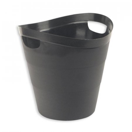 Корзина для мусора 12л Uniplast (пластик, черная, с ручками)