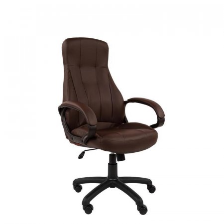 Кресло офисное РК 190 коричневое (экокожа/пластик)