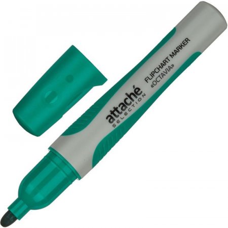 Маркер для бумаги для флипчартов Attache Selection Octavia зеленый (толщина линии 2-3 мм) круглый наконечник