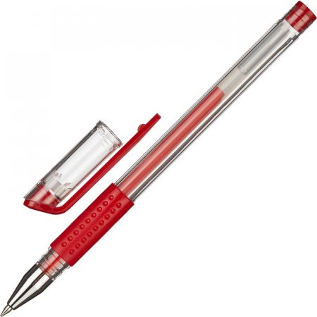 Ручка гелевая неавтоматическая Attache Gelios-010 красная (толщина линии 0.5 мм)