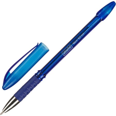 Ручка шариковая неавтоматическая Attache Wave синяя (толщина линии 0.5  мм)