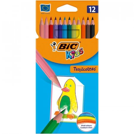 Карандаши цветные BIC Tropicolors 12 цветов