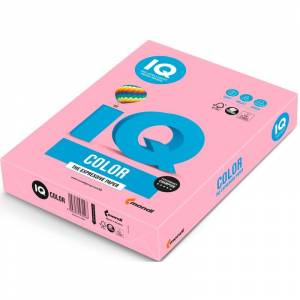 Бумага цветная IQ Color (А4, 80 г/кв.м, OPI74 розовый фламинго, 500 листов)