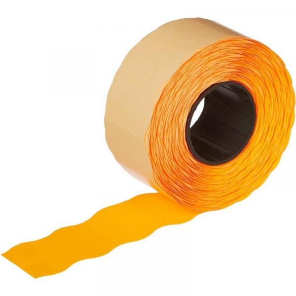 Этикет-лента волна оранжевая 26х16 мм (10 рулонов по 1000 этикеток)