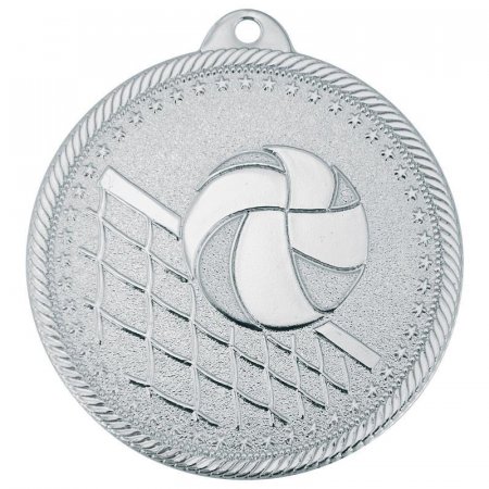 Медаль призовая Волейбол 50 мм серебристая