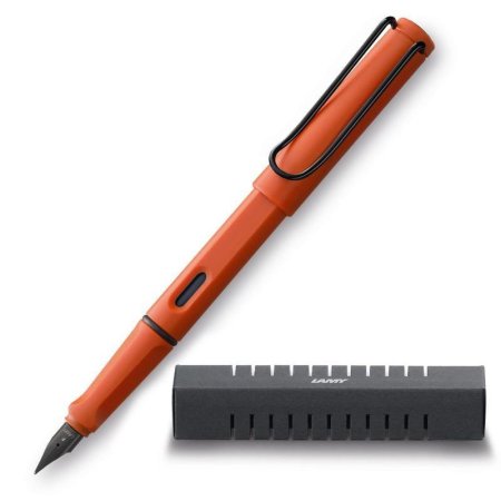 Ручка перьевая Lamy safari цвет чернил синий цвет корпуса оранжевый  (артикул производителя 4035677)