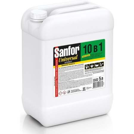 Универсальное чистящее средство Sanfor Лимонная свежесть гель 5 л
