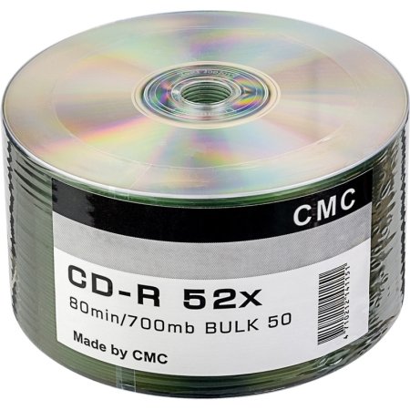 Диск CD-R CMC 700 МБ 52x bulk CMCCDRB50 (50 штук в упаковке)