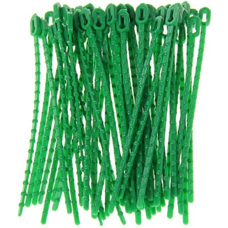 Подвязка для растений Greengo зеленая 9 см (50 штук в упаковке)