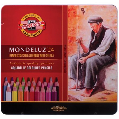 Карандаши цветные акварельные Koh-I-Noor Monduluz Old Man шестигранные  24 цвета